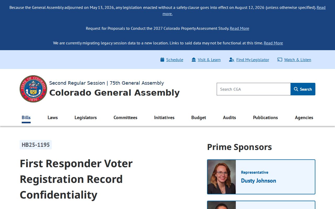 Pueblo residents directory view of Colorado voter confidentiality legislation