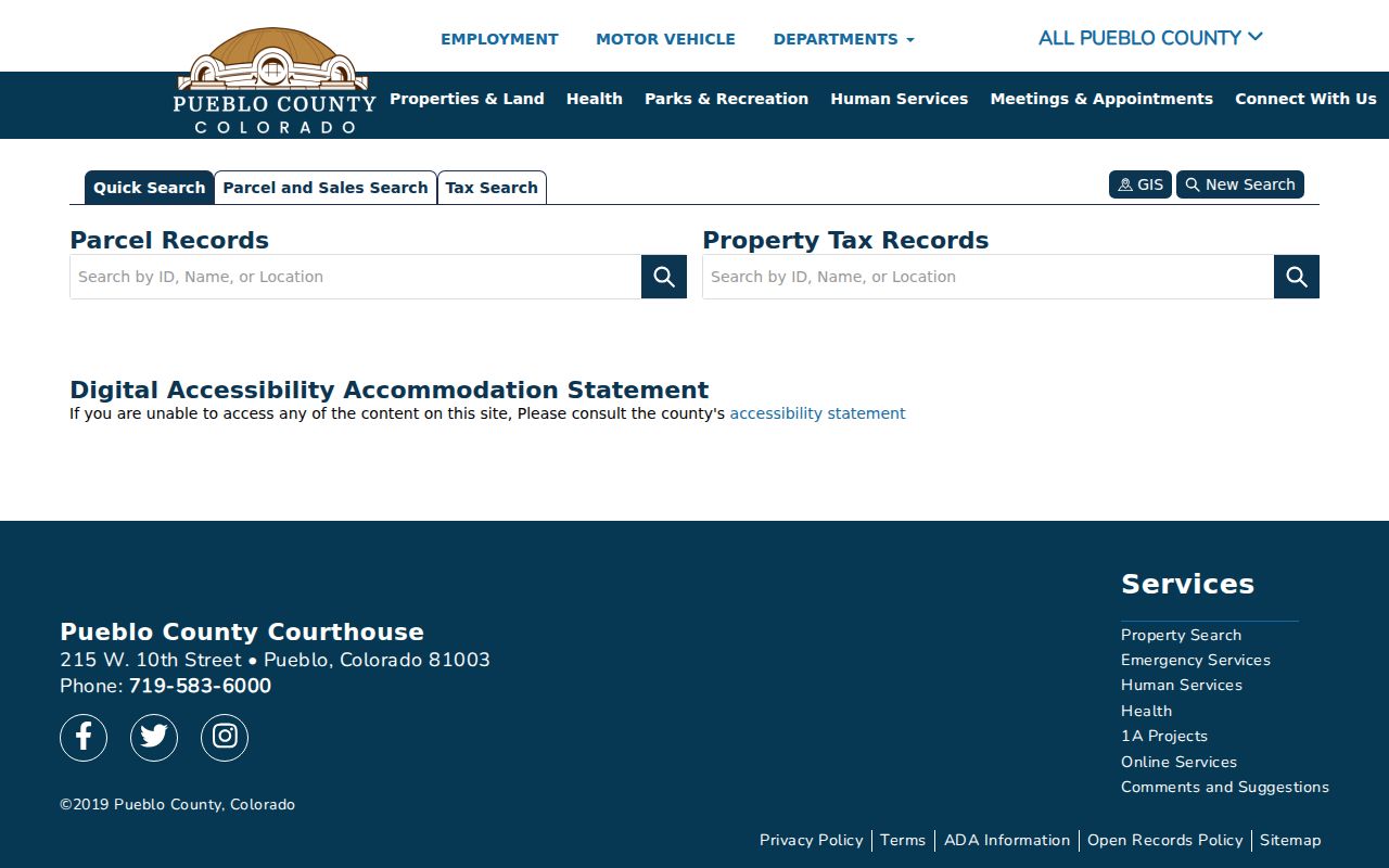 Pueblo ZIP code directory Pueblo County Assessor advanced search